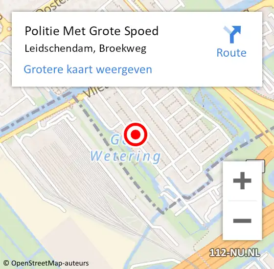 Locatie op kaart van de 112 melding: Politie Met Grote Spoed Naar Leidschendam, Broekweg op 13 maart 2023 17:27