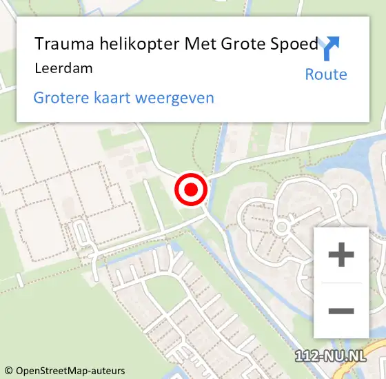 Locatie op kaart van de 112 melding: Trauma helikopter Met Grote Spoed Naar Leerdam op 13 maart 2023 17:35
