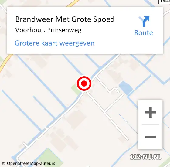Locatie op kaart van de 112 melding: Brandweer Met Grote Spoed Naar Voorhout, Prinsenweg op 13 maart 2023 19:54