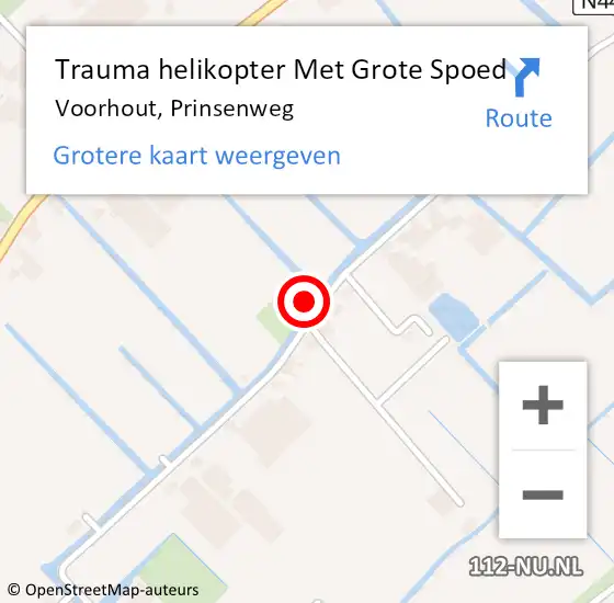 Locatie op kaart van de 112 melding: Trauma helikopter Met Grote Spoed Naar Voorhout, Prinsenweg op 13 maart 2023 19:56