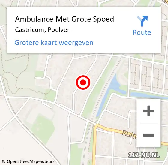 Locatie op kaart van de 112 melding: Ambulance Met Grote Spoed Naar Castricum, Poelven op 14 maart 2023 02:25