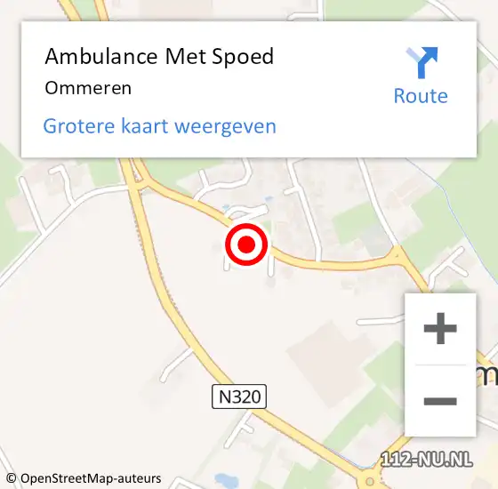 Locatie op kaart van de 112 melding: Ambulance Met Spoed Naar Ommeren op 14 maart 2023 08:50