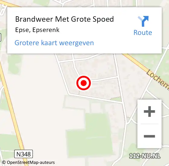 Locatie op kaart van de 112 melding: Brandweer Met Grote Spoed Naar Epse, Epserenk op 14 maart 2023 12:17