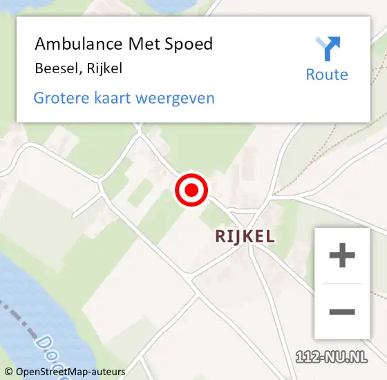Locatie op kaart van de 112 melding: Ambulance Met Spoed Naar Beesel, Rijkel op 14 maart 2023 15:43