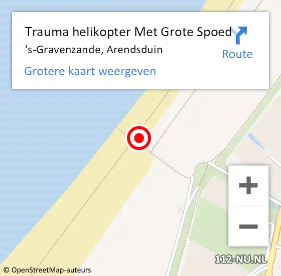 Locatie op kaart van de 112 melding: Trauma helikopter Met Grote Spoed Naar 's-Gravenzande, Arendsduin op 14 maart 2023 16:49