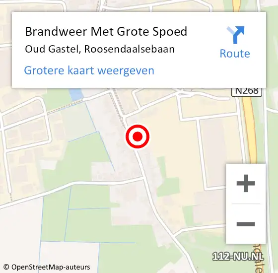 Locatie op kaart van de 112 melding: Brandweer Met Grote Spoed Naar Oud Gastel, Roosendaalsebaan op 14 maart 2023 19:00