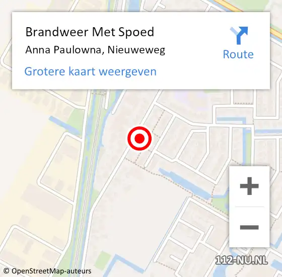 Locatie op kaart van de 112 melding: Brandweer Met Spoed Naar Anna Paulowna, Nieuweweg op 14 maart 2023 21:36