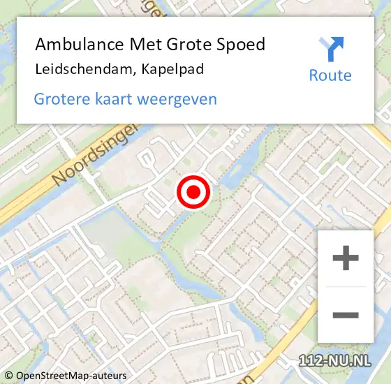 Locatie op kaart van de 112 melding: Ambulance Met Grote Spoed Naar Leidschendam, Kapelpad op 15 maart 2023 01:39