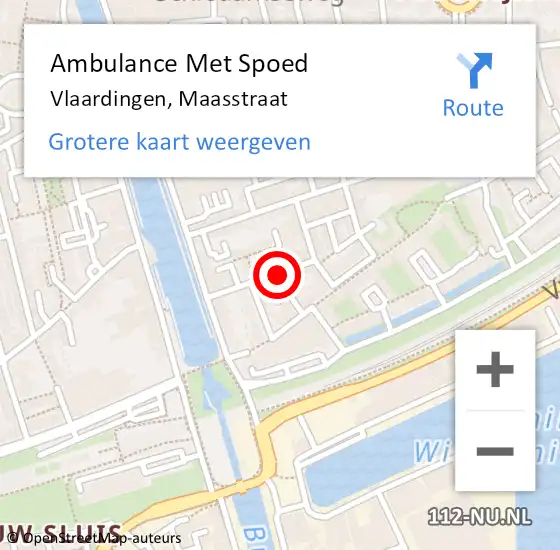 Locatie op kaart van de 112 melding: Ambulance Met Spoed Naar Vlaardingen, Maasstraat op 15 maart 2023 13:33