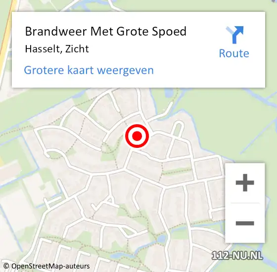 Locatie op kaart van de 112 melding: Brandweer Met Grote Spoed Naar Hasselt, Zicht op 16 maart 2023 04:49