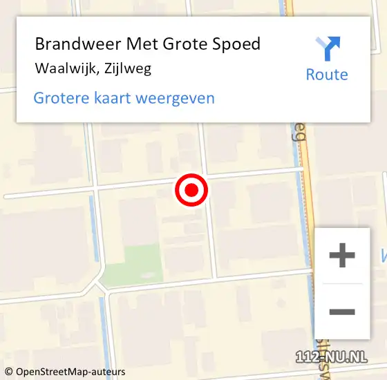 Locatie op kaart van de 112 melding: Brandweer Met Grote Spoed Naar Waalwijk, Zijlweg op 16 maart 2023 10:54