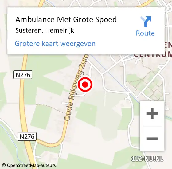 Locatie op kaart van de 112 melding: Ambulance Met Grote Spoed Naar Susteren, Hemelrijk op 16 maart 2023 12:02