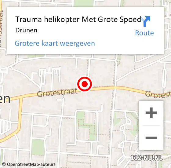 Locatie op kaart van de 112 melding: Trauma helikopter Met Grote Spoed Naar Drunen op 16 maart 2023 13:58