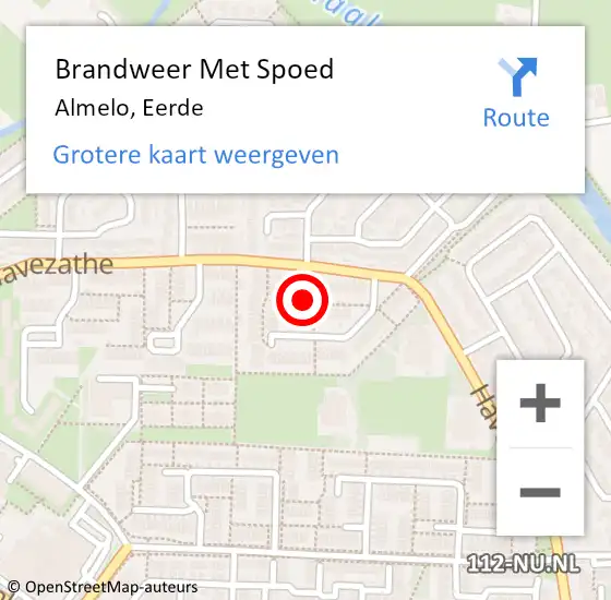 Locatie op kaart van de 112 melding: Brandweer Met Spoed Naar Almelo, Eerde op 16 maart 2023 14:05