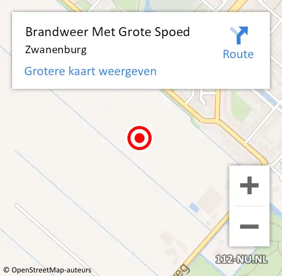 Locatie op kaart van de 112 melding: Brandweer Met Grote Spoed Naar Zwanenburg op 16 maart 2023 15:51