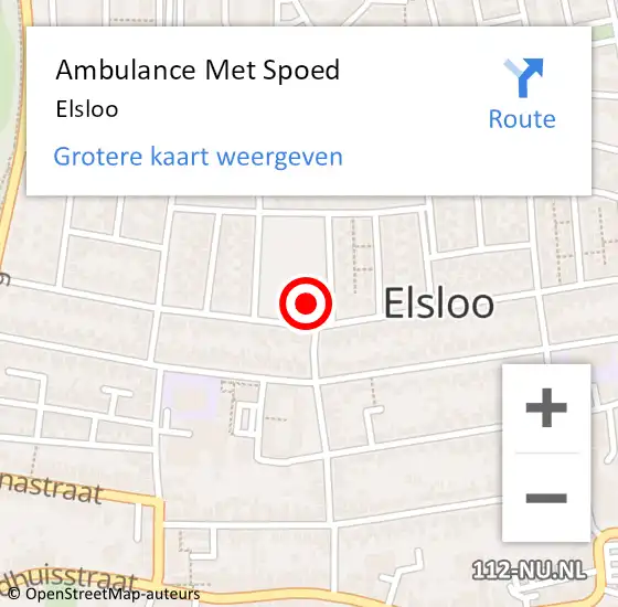 Locatie op kaart van de 112 melding: Ambulance Met Spoed Naar Elsloo op 16 maart 2023 17:06