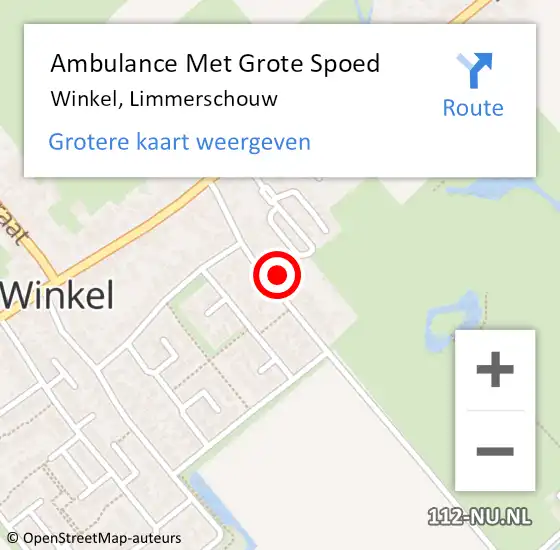 Locatie op kaart van de 112 melding: Ambulance Met Grote Spoed Naar Winkel, Limmerschouw op 16 maart 2023 17:29