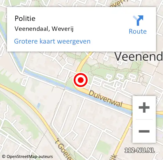 Locatie op kaart van de 112 melding: Politie Veenendaal, Weverij op 17 maart 2023 11:40
