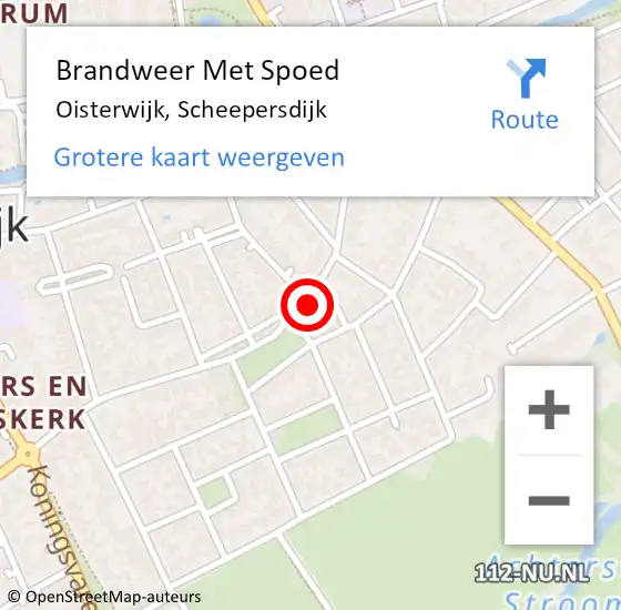 Locatie op kaart van de 112 melding: Brandweer Met Spoed Naar Oisterwijk, Scheepersdijk op 17 maart 2023 12:01