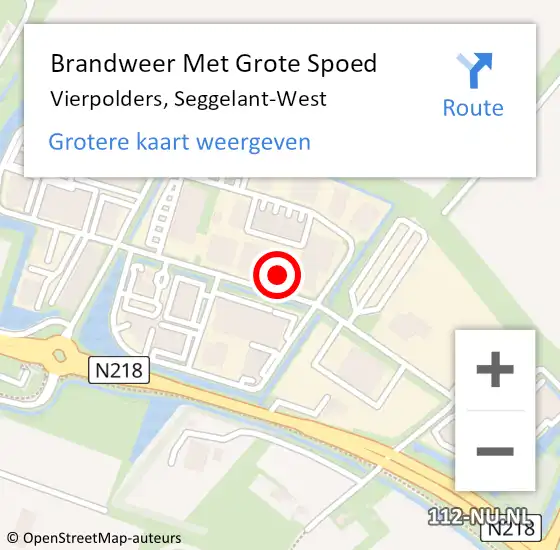 Locatie op kaart van de 112 melding: Brandweer Met Grote Spoed Naar Vierpolders, Seggelant-West op 17 maart 2023 12:03