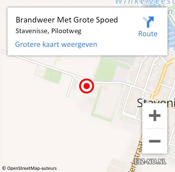 Locatie op kaart van de 112 melding: Brandweer Met Grote Spoed Naar Stavenisse, Pilootweg op 17 maart 2023 15:45