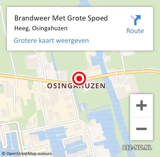 Locatie op kaart van de 112 melding: Brandweer Met Grote Spoed Naar Heeg, Osingahuzen op 17 maart 2023 21:04