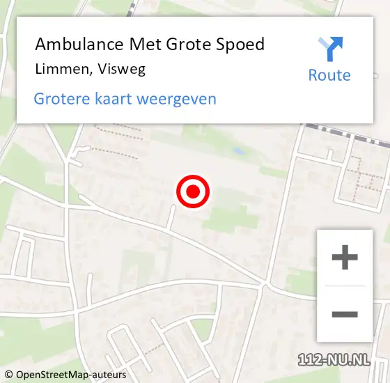 Locatie op kaart van de 112 melding: Ambulance Met Grote Spoed Naar Limmen, Visweg op 18 maart 2023 04:00