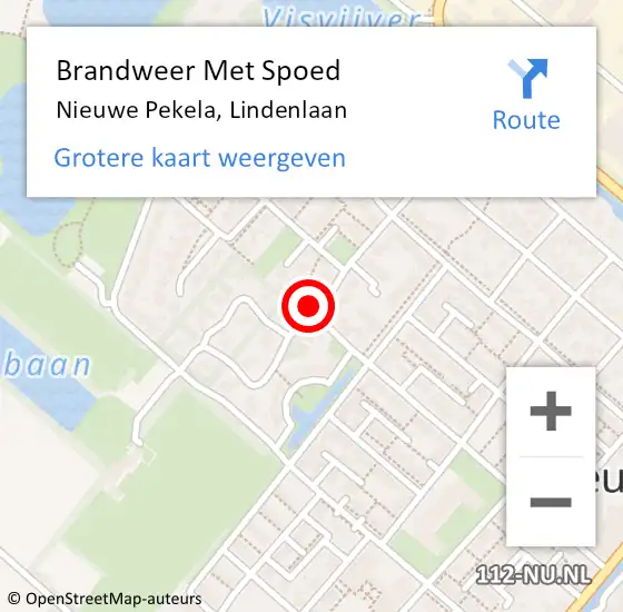Locatie op kaart van de 112 melding: Brandweer Met Spoed Naar Nieuwe Pekela, Lindenlaan op 18 maart 2023 05:37