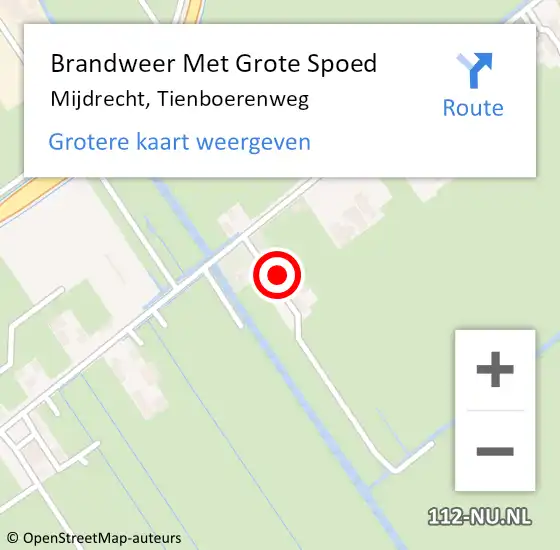 Locatie op kaart van de 112 melding: Brandweer Met Grote Spoed Naar Mijdrecht, Tienboerenweg op 18 maart 2023 07:40