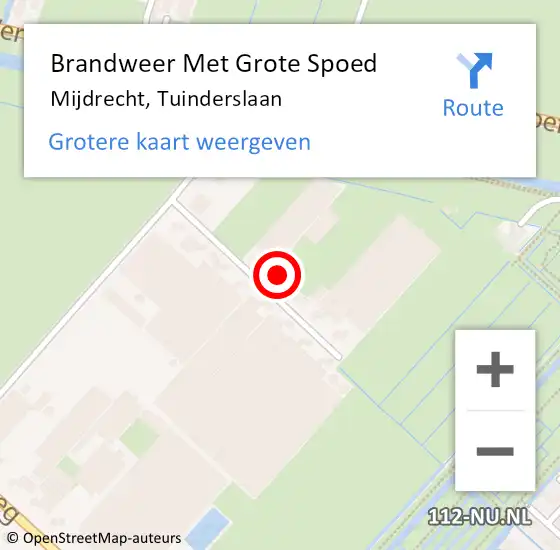 Locatie op kaart van de 112 melding: Brandweer Met Grote Spoed Naar Mijdrecht, Tuinderslaan op 18 maart 2023 09:37