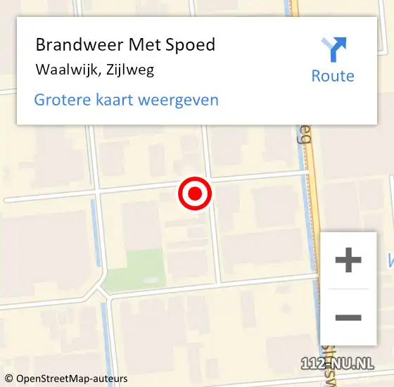 Locatie op kaart van de 112 melding: Brandweer Met Spoed Naar Waalwijk, Zijlweg op 18 maart 2023 16:09