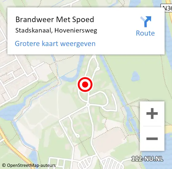 Locatie op kaart van de 112 melding: Brandweer Met Spoed Naar Stadskanaal, Hoveniersweg op 18 maart 2023 23:32