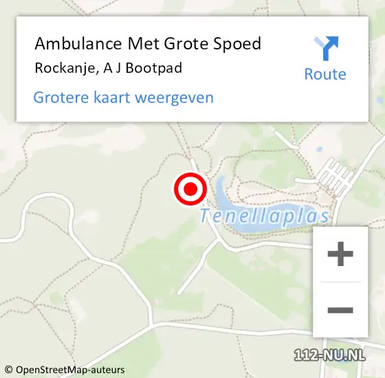 Locatie op kaart van de 112 melding: Ambulance Met Grote Spoed Naar Rockanje, A J Bootpad op 19 maart 2023 12:45