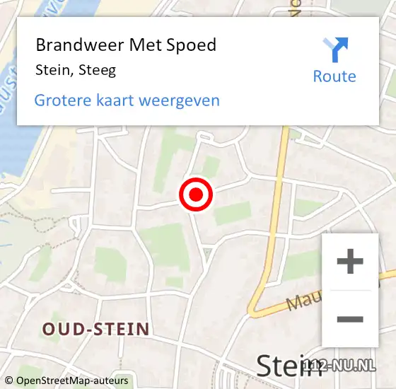 Locatie op kaart van de 112 melding: Brandweer Met Spoed Naar Stein, Steeg op 19 maart 2023 20:03