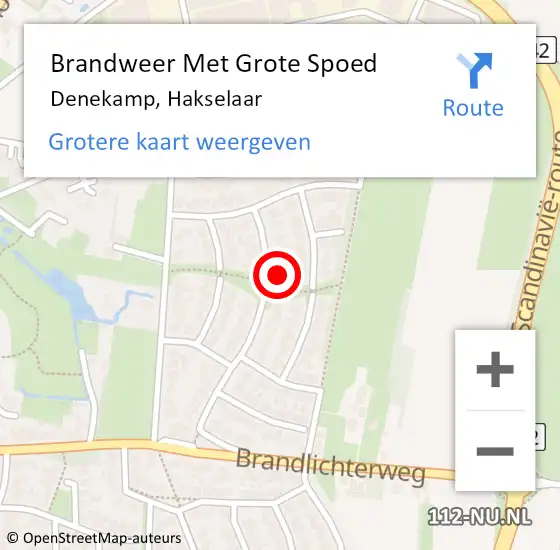 Locatie op kaart van de 112 melding: Brandweer Met Grote Spoed Naar Denekamp, Hakselaar op 19 maart 2023 21:11