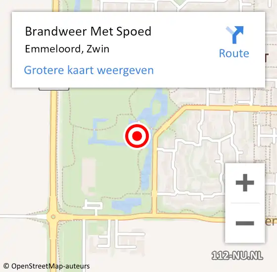 Locatie op kaart van de 112 melding: Brandweer Met Spoed Naar Emmeloord, Zwin op 19 maart 2023 22:12