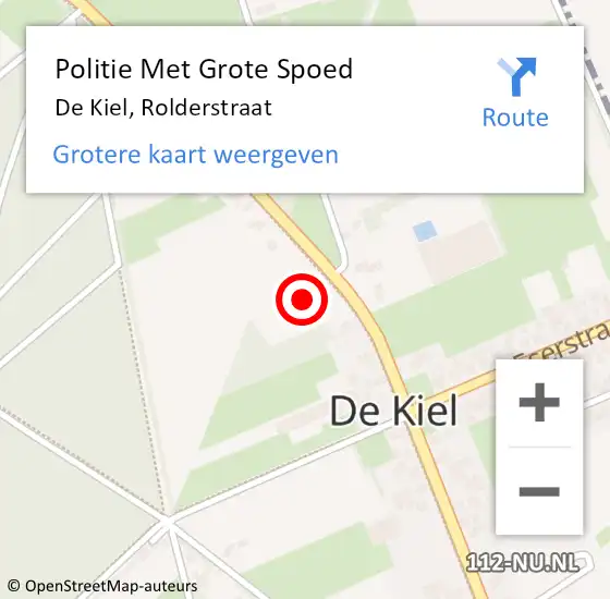 Locatie op kaart van de 112 melding: Politie Met Grote Spoed Naar De Kiel, Rolderstraat op 19 maart 2023 23:01