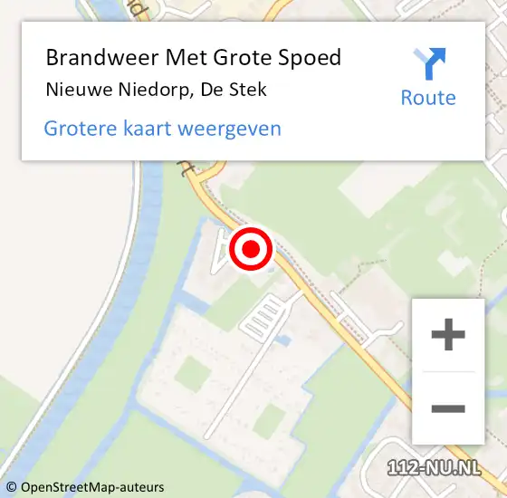 Locatie op kaart van de 112 melding: Brandweer Met Grote Spoed Naar Nieuwe Niedorp, De Stek op 20 maart 2023 03:17