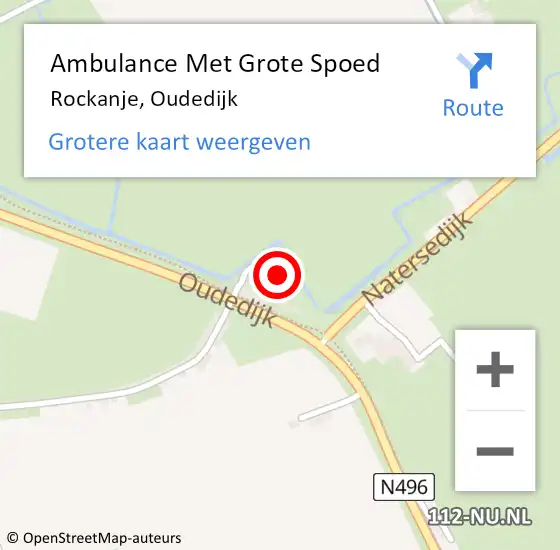 Locatie op kaart van de 112 melding: Ambulance Met Grote Spoed Naar Rockanje, Oudedijk op 20 maart 2023 07:24