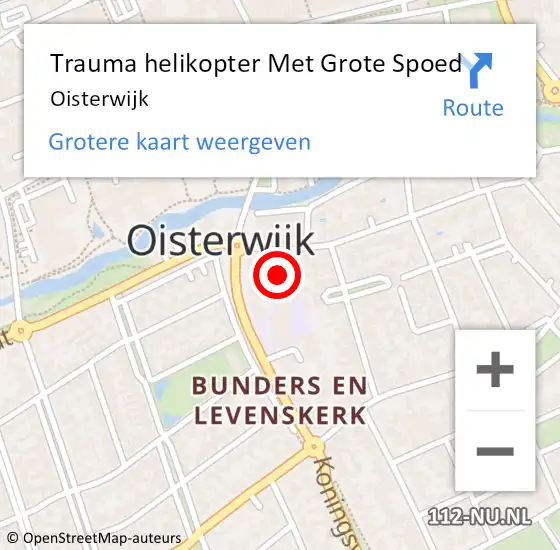 Locatie op kaart van de 112 melding: Trauma helikopter Met Grote Spoed Naar Oisterwijk op 20 maart 2023 07:44