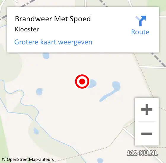 Locatie op kaart van de 112 melding: Brandweer Met Spoed Naar Klooster op 19 augustus 2014 14:32