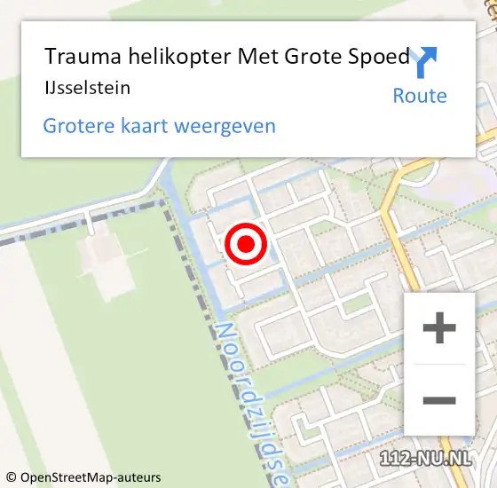 Locatie op kaart van de 112 melding: Trauma helikopter Met Grote Spoed Naar IJsselstein op 20 maart 2023 09:01