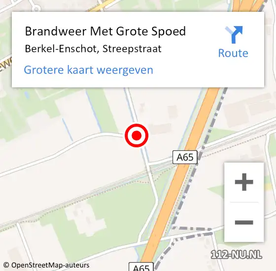 Locatie op kaart van de 112 melding: Brandweer Met Grote Spoed Naar Berkel-Enschot, Streepstraat op 20 maart 2023 10:18