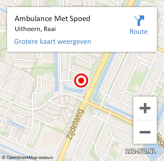 Locatie op kaart van de 112 melding: Ambulance Met Spoed Naar Uithoorn, Raai op 20 maart 2023 13:57