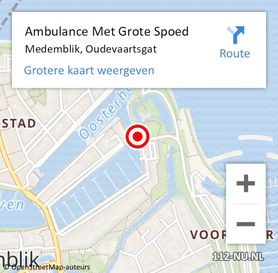 Locatie op kaart van de 112 melding: Ambulance Met Grote Spoed Naar Medemblik, Oudevaartsgat op 20 maart 2023 19:10