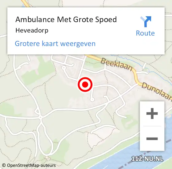 Locatie op kaart van de 112 melding: Ambulance Met Grote Spoed Naar Heveadorp op 21 maart 2023 05:34