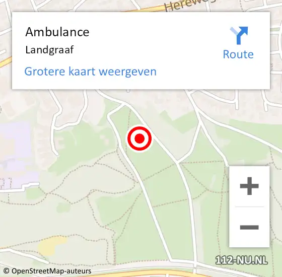 Locatie op kaart van de 112 melding: Ambulance Landgraaf op 19 augustus 2014 17:03