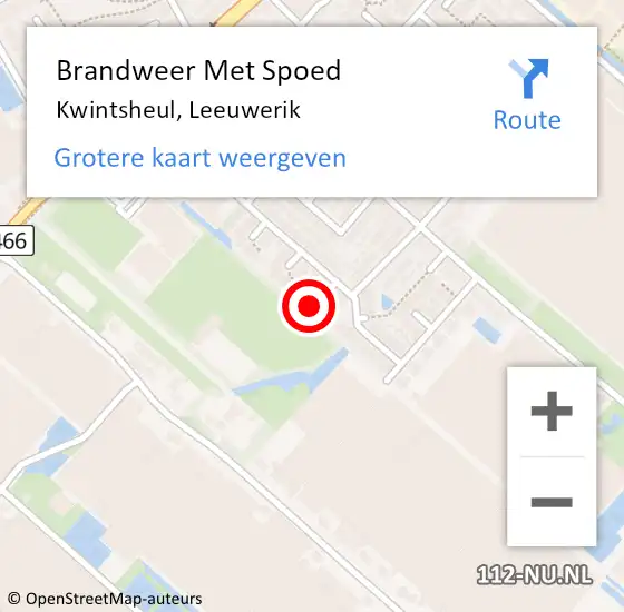 Locatie op kaart van de 112 melding: Brandweer Met Spoed Naar Kwintsheul, Leeuwerik op 21 maart 2023 12:40