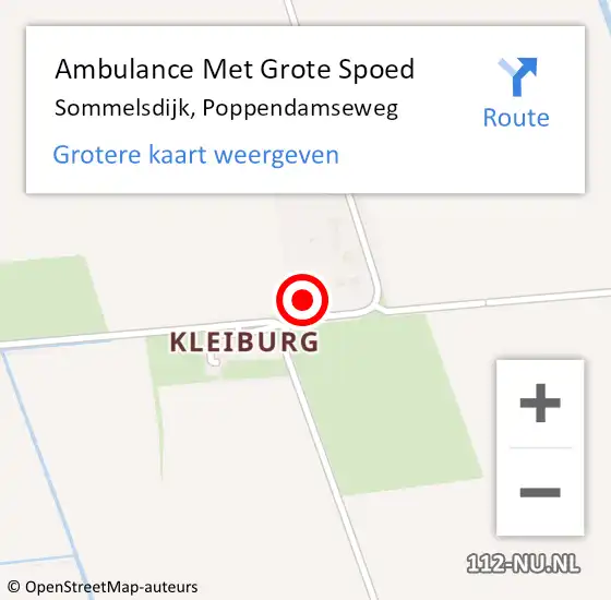 Locatie op kaart van de 112 melding: Ambulance Met Grote Spoed Naar Sommelsdijk, Poppendamseweg op 21 maart 2023 15:28