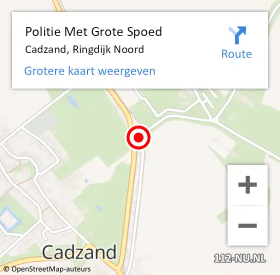 Locatie op kaart van de 112 melding: Politie Met Grote Spoed Naar Cadzand, Ringdijk Noord op 21 maart 2023 17:04